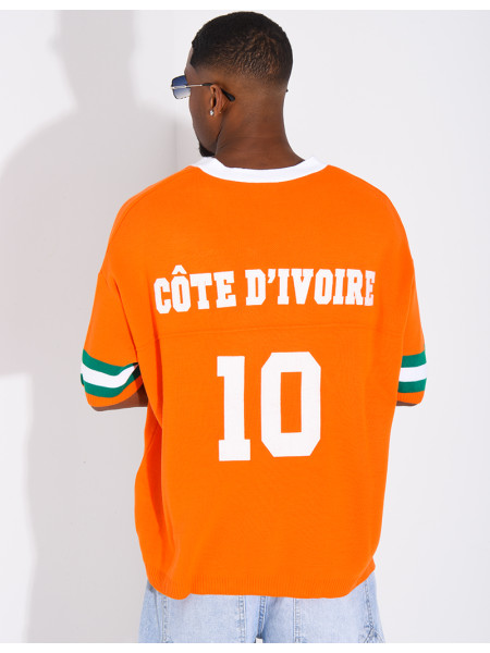 T-shirt côtelé "Côte d'Ivoire"