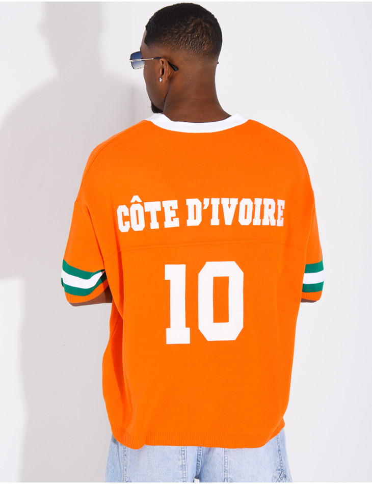 T-shirt côtelé "Côte d'Ivoire"