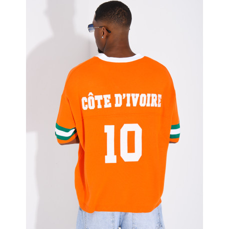 T-shirt côtelé "Côte d'Ivoire"