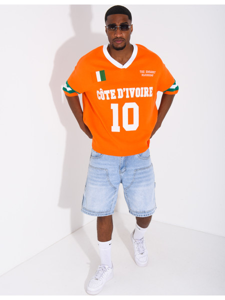 T-shirt côtelé "Côte d'Ivoire"