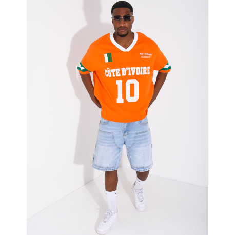 T-shirt côtelé "Côte d'Ivoire"