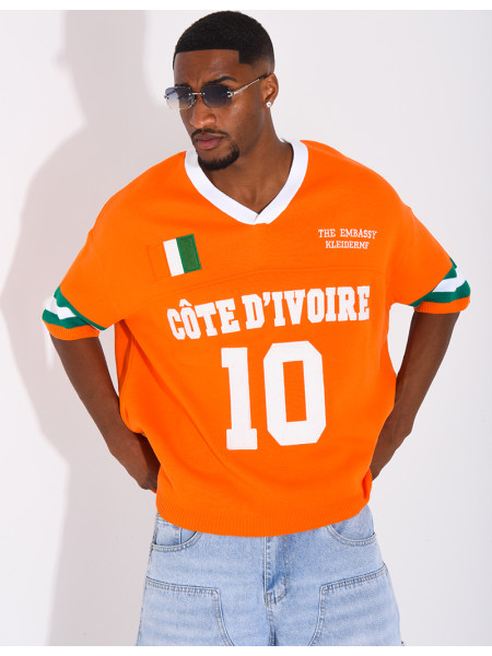 T-shirt côtelé "Côte d'Ivoire"
