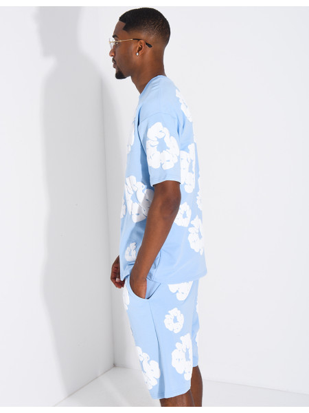 Ensemble short et t-shirt à fleurs