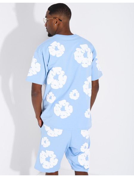 Ensemble short et t-shirt à fleurs