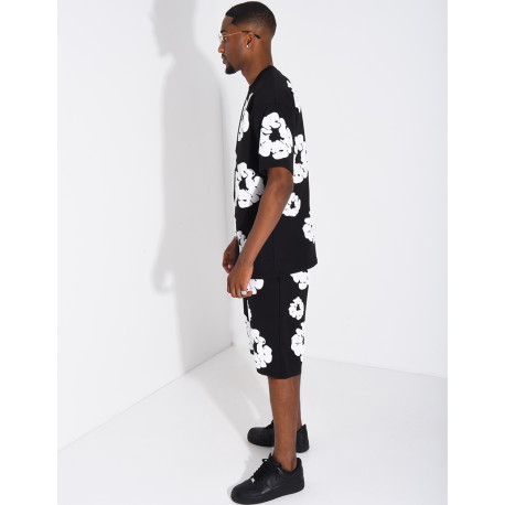 Ensemble short et t-shirt à fleurs