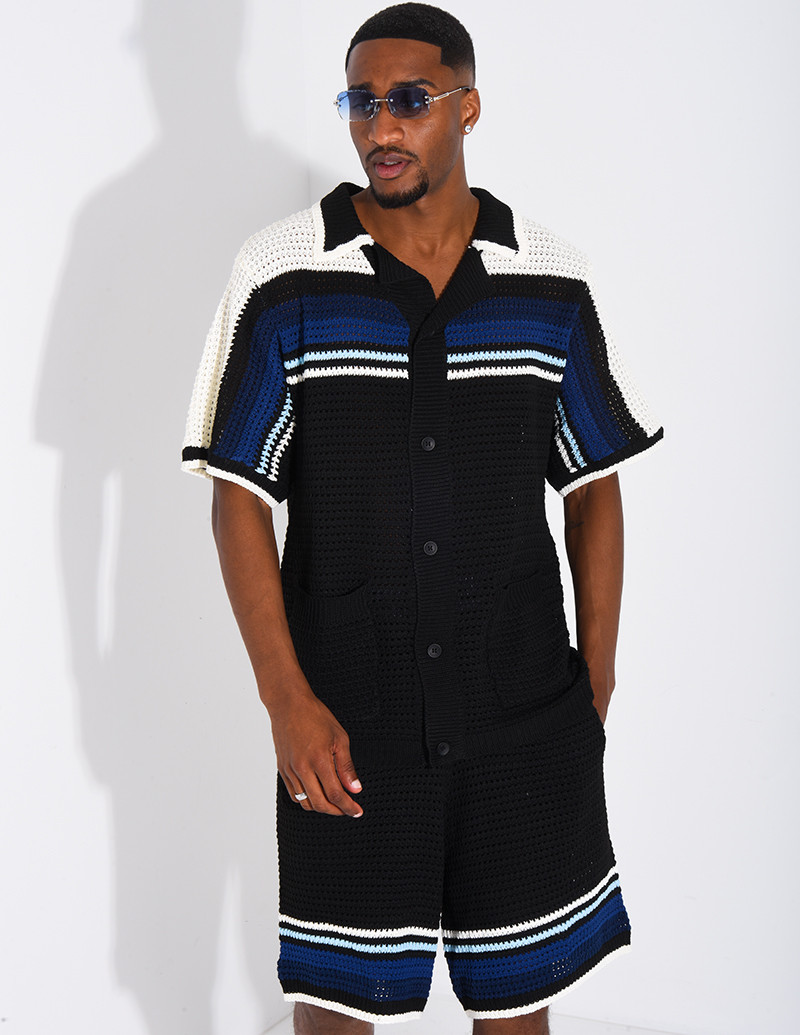 Ensemble ajouré short et...