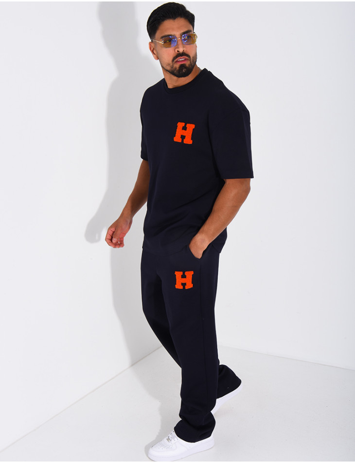Ensemble pantalon et t-shirt avec la lettre H