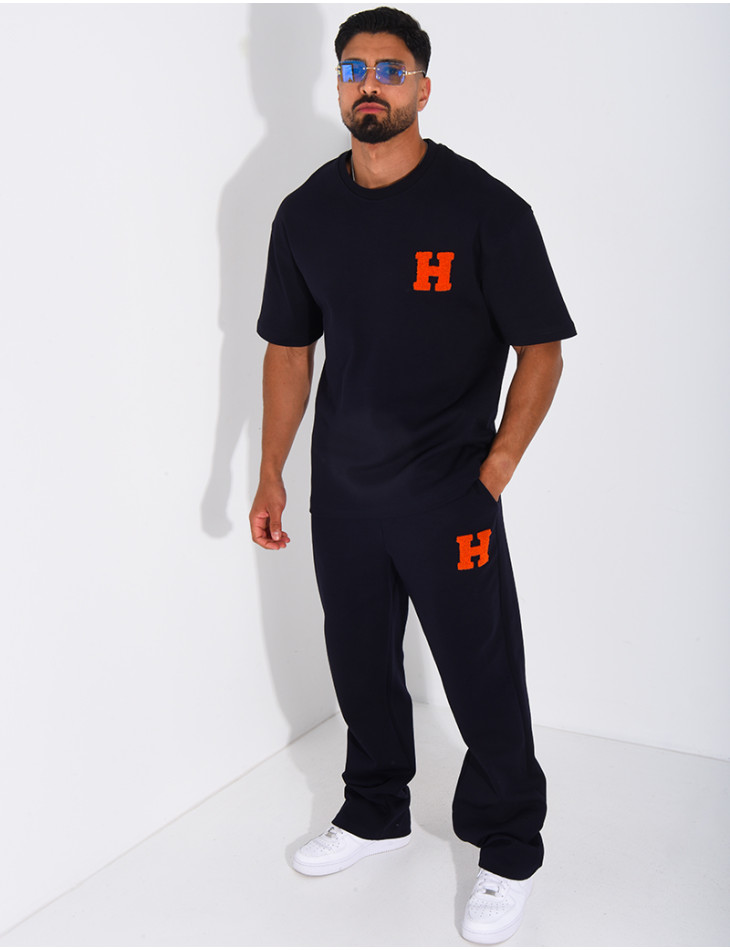 Ensemble pantalon et t-shirt avec la lettre H