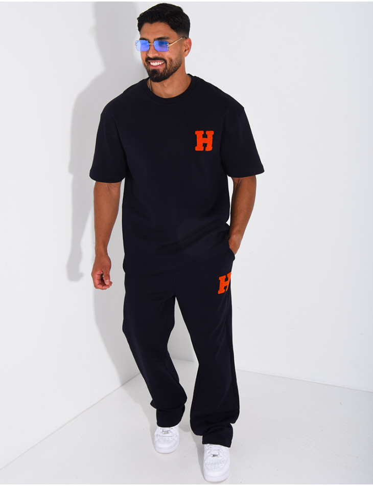 Ensemble pantalon et t-shirt avec la lettre H
