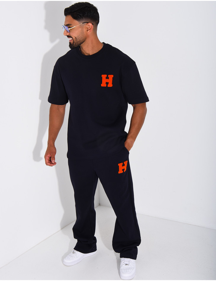 Ensemble pantalon et t-shirt avec la lettre H