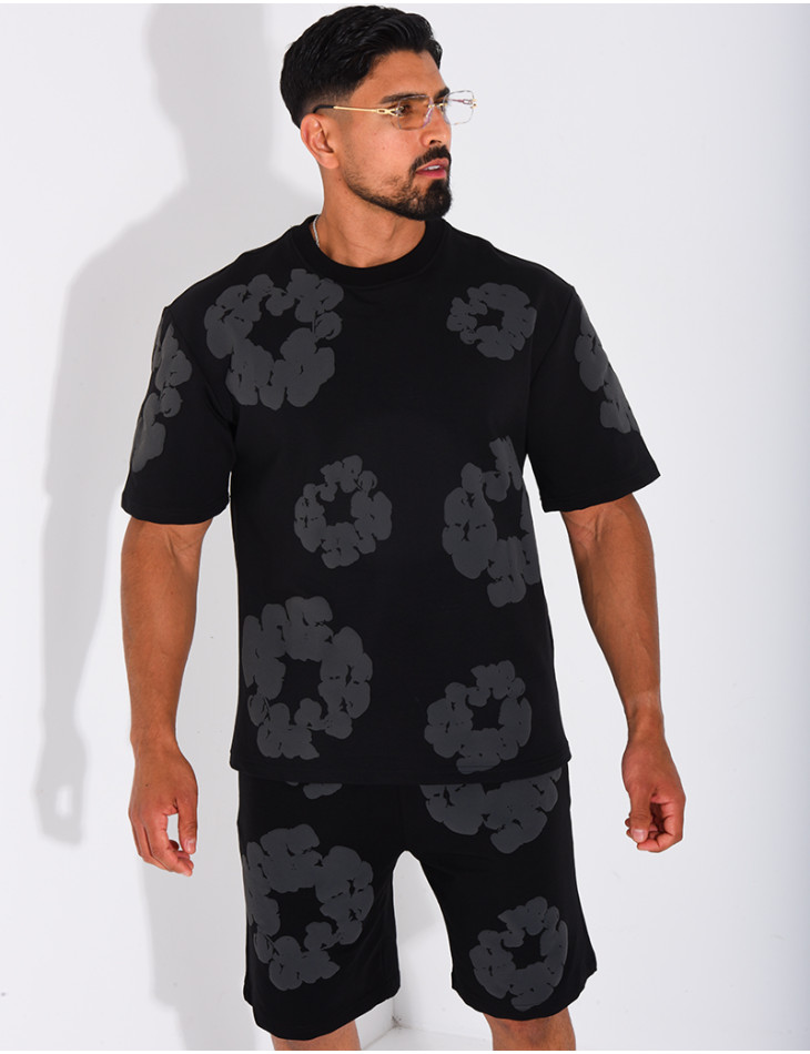Ensemble Short et T-shirt à fleurs