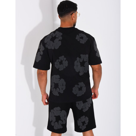 Ensemble Short et T-shirt à fleurs