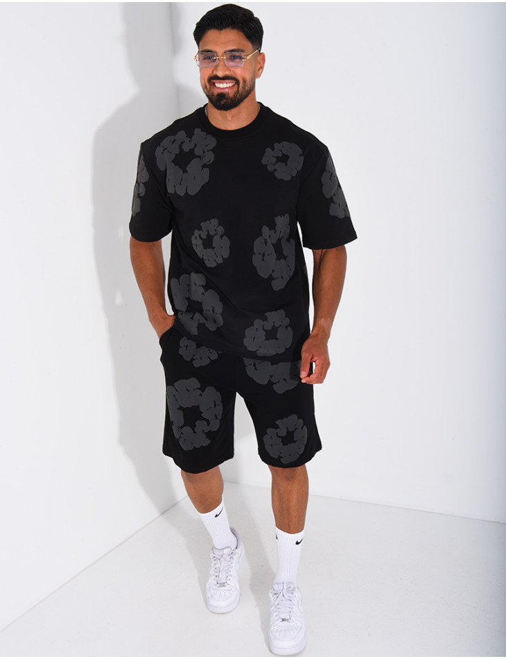 Ensemble Short et T-shirt à fleurs