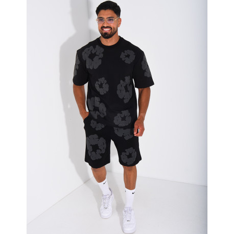 Ensemble Short et T-shirt à fleurs