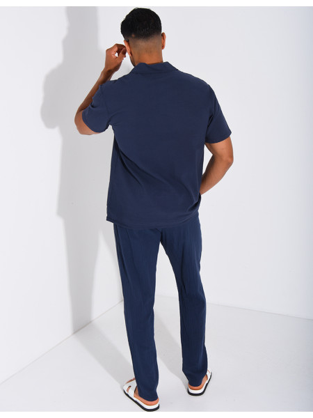 Ensemble pantalon et chemise 100% coton