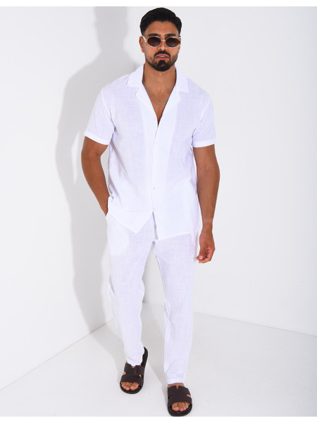Ensemble pantalon et chemise 100% coton