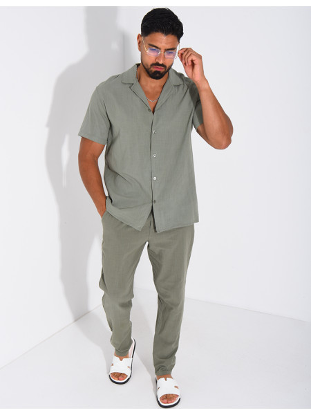 100% cotton shirt and trousers set