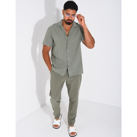 100% cotton shirt and trousers set