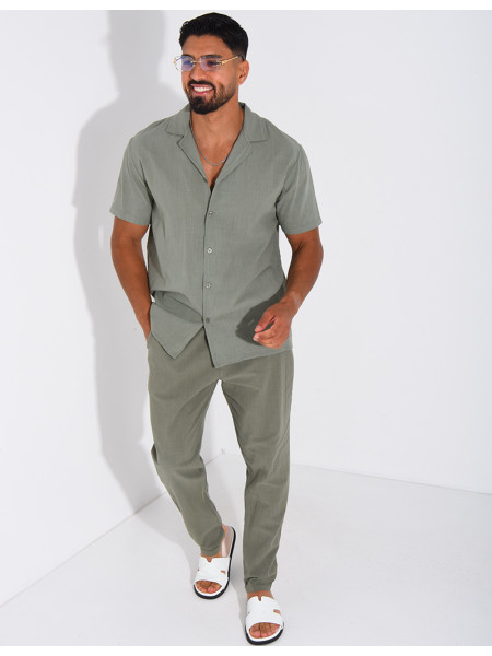 100% cotton shirt and trousers set