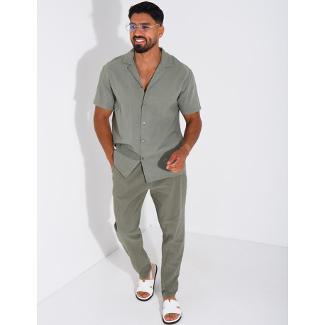 100% cotton shirt and trousers set