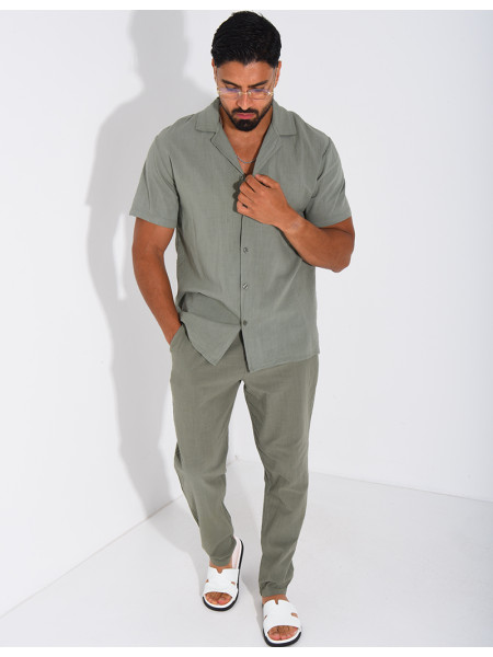 100% cotton shirt and trousers set
