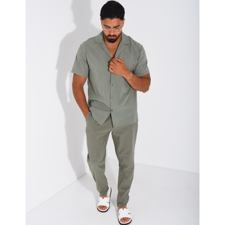 100% cotton shirt and trousers set