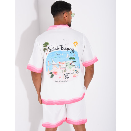 Ensemble short et chemise "Saint Tropez"