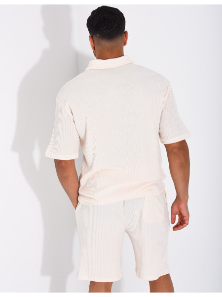 Ensemble côtelé short et polo