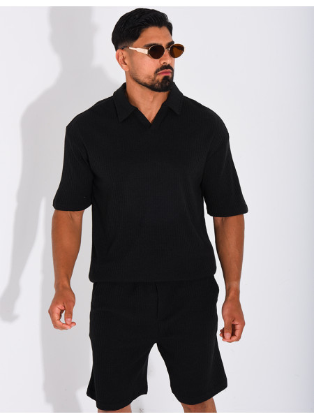 Ensemble côtelé short et polo