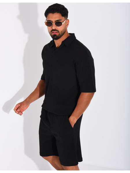Ensemble côtelé short et polo