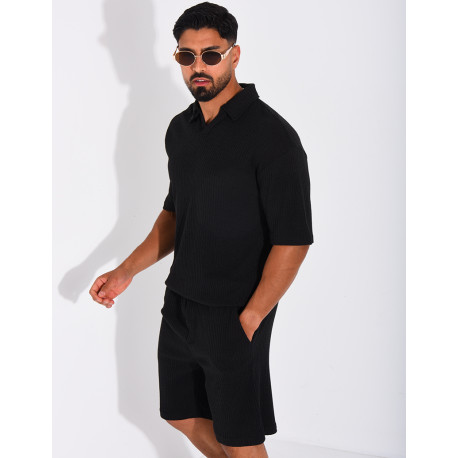 Ensemble côtelé short et polo