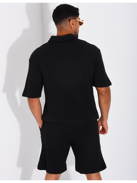 Ensemble côtelé short et polo