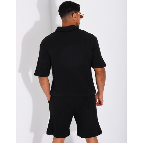 Ensemble côtelé short et polo