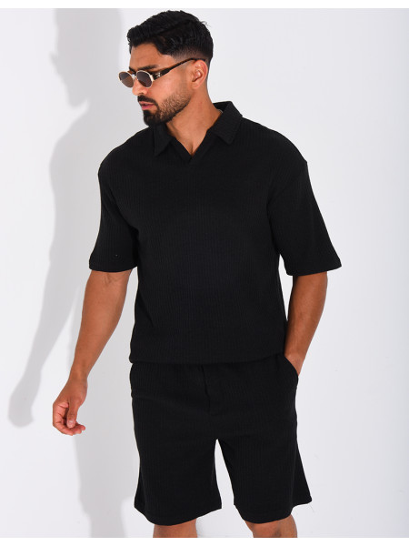 Ensemble côtelé short et polo