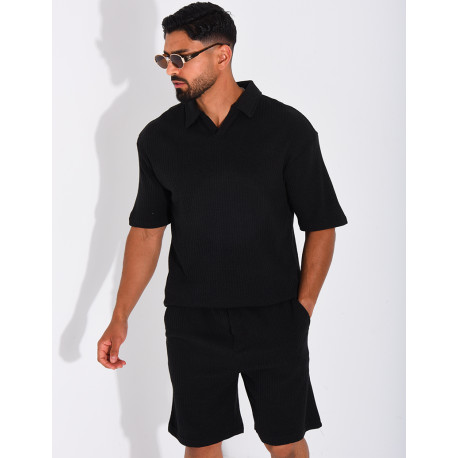 Ensemble côtelé short et polo