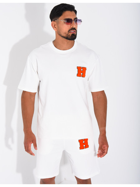Ensemble short et t-shirt lettre H
