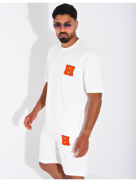 Ensemble short et t-shirt lettre H