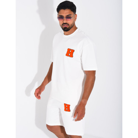 Ensemble short et t-shirt lettre H
