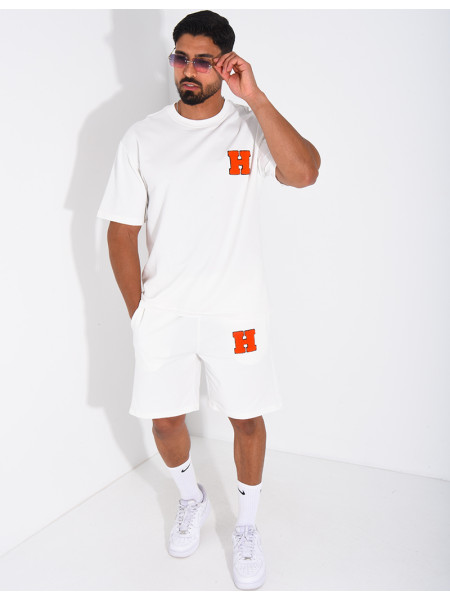 Ensemble short et t-shirt lettre H