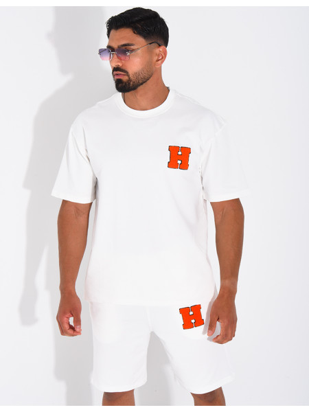 Ensemble short et t-shirt lettre H