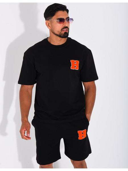 Ensemble short et t-shirt lettre H