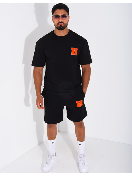 Ensemble short et t-shirt lettre H