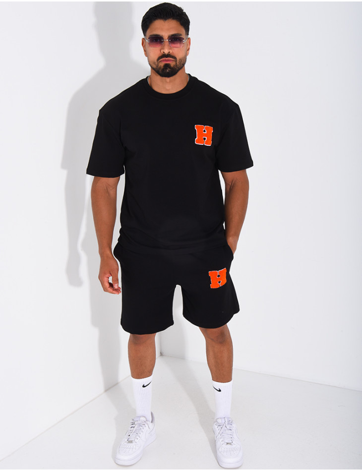 Ensemble short et t-shirt lettre H