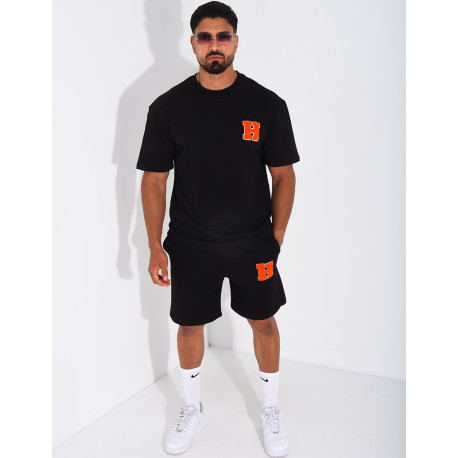 Ensemble short et t-shirt lettre H