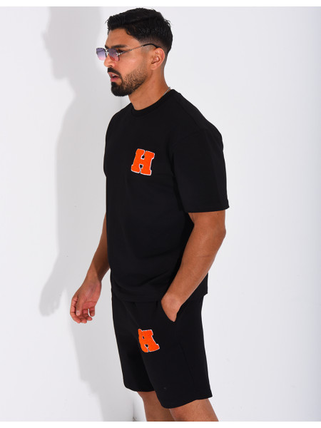 Ensemble short et t-shirt lettre H
