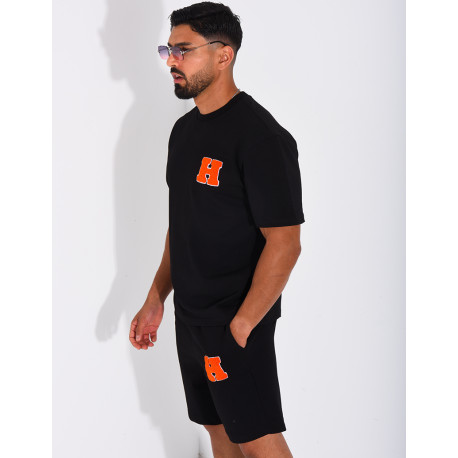 Ensemble short et t-shirt lettre H