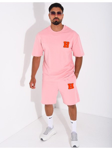Ensemble short et t-shirt lettre H