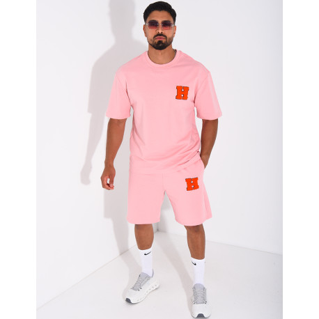 Ensemble short et t-shirt lettre H