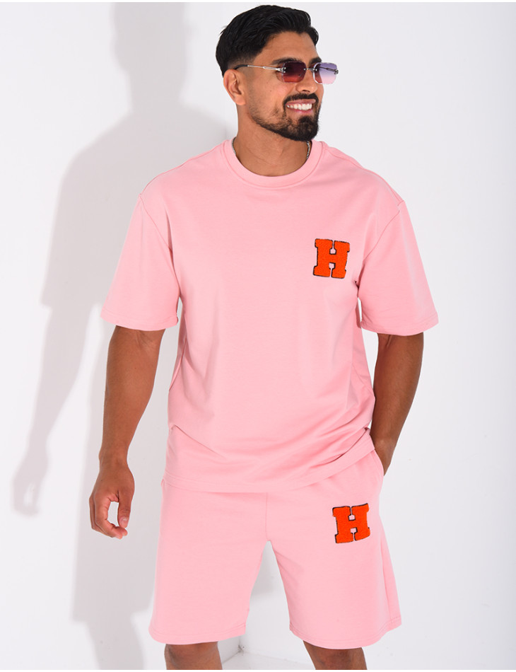 Ensemble short et t-shirt lettre H