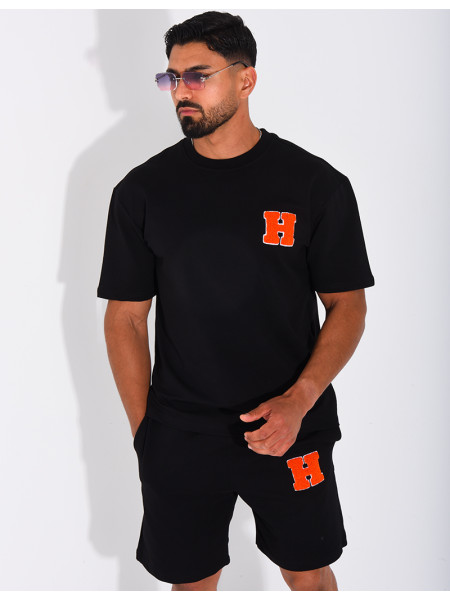 Ensemble short et t-shirt lettre H